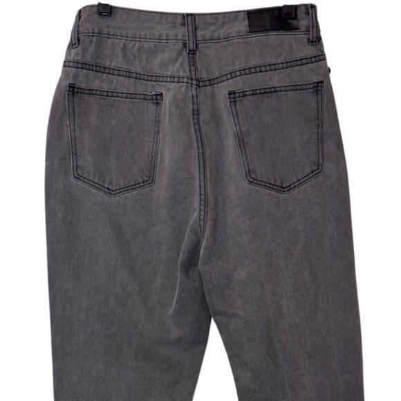 Nasty Gal grey black Side By Side high waisted mom jeans size 40 - Picture 9 of 11
